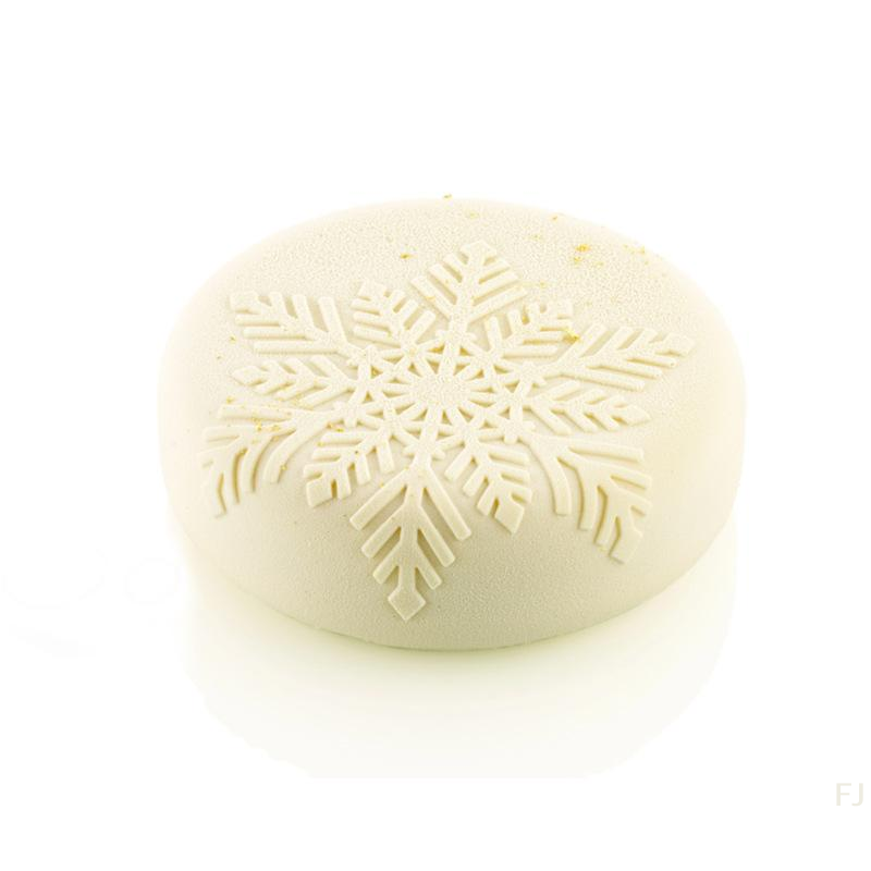 Baking Kitchen Design - [YU]Christmas Snowflake Texture Design Cylindrical Mousse