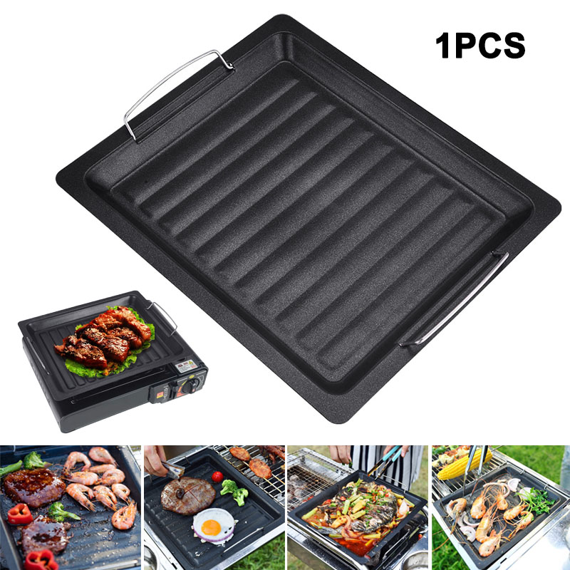 Kitchen Baking Tray Organiser - Outdoors Thick Square Grill Pan With