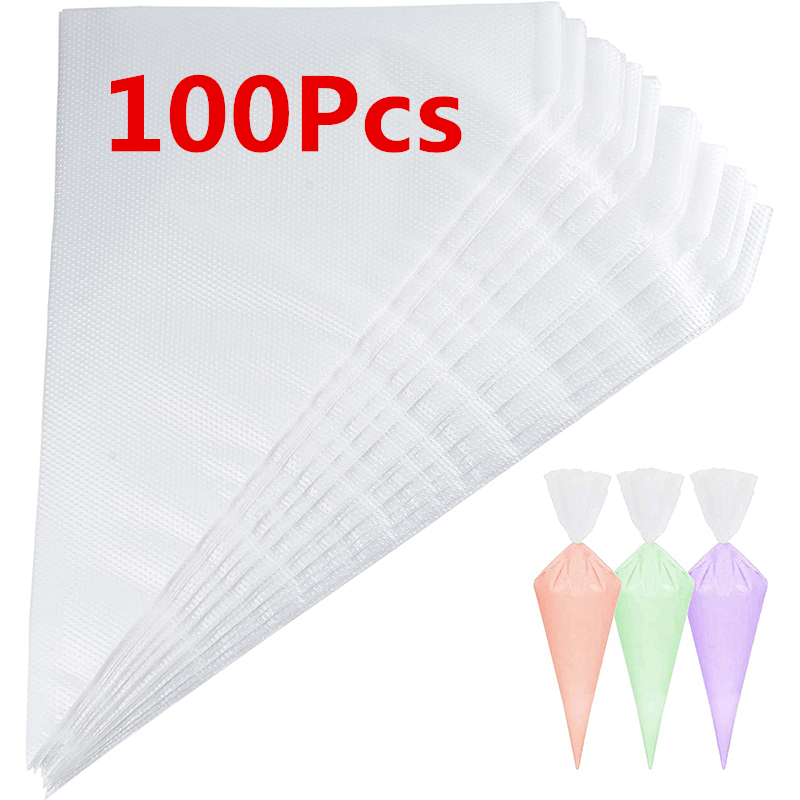 Piping Bag Disposable - LMETJMA 100 Pcs Piping Bags Upgraded
