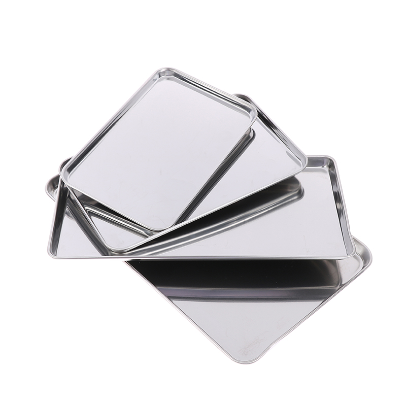1pc Stainless Steel Tray Recta - Kitchen Baking Tray Organiser 评论和价格