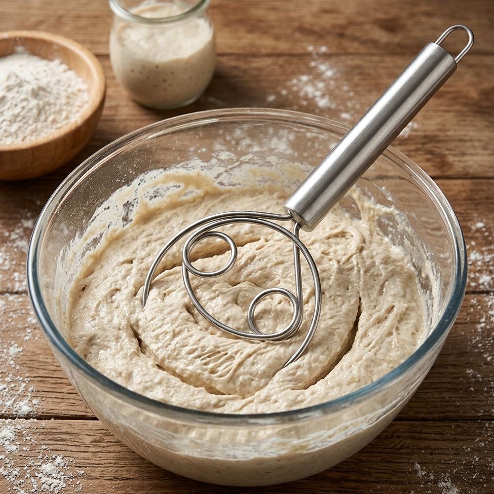 Dough Whisk Bread Mixer Stainl - Kitchen Baking Blender 评论和价格
