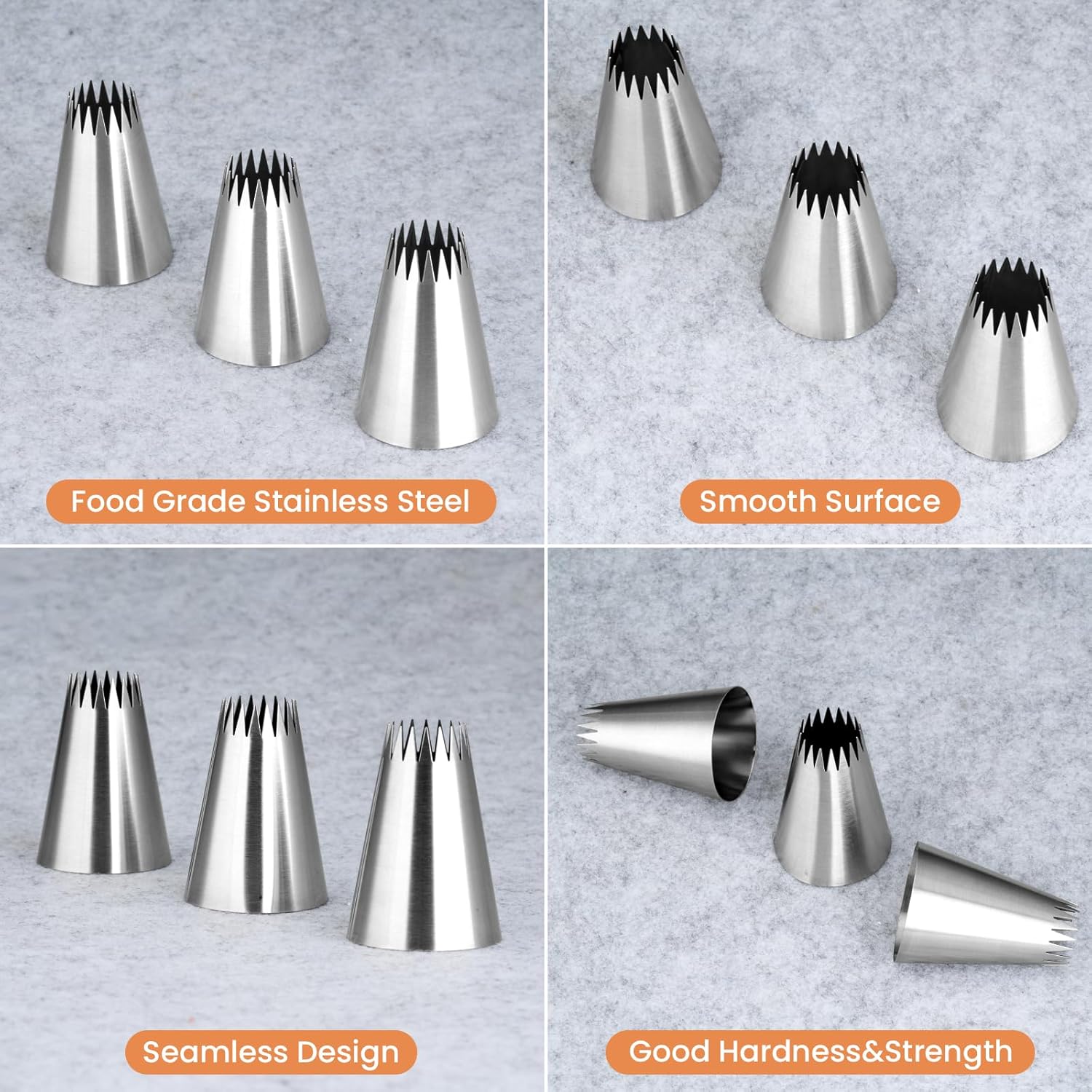 3Pcs Piping Bags and Tips Set, - Piping Bag Disposable 评论和价格