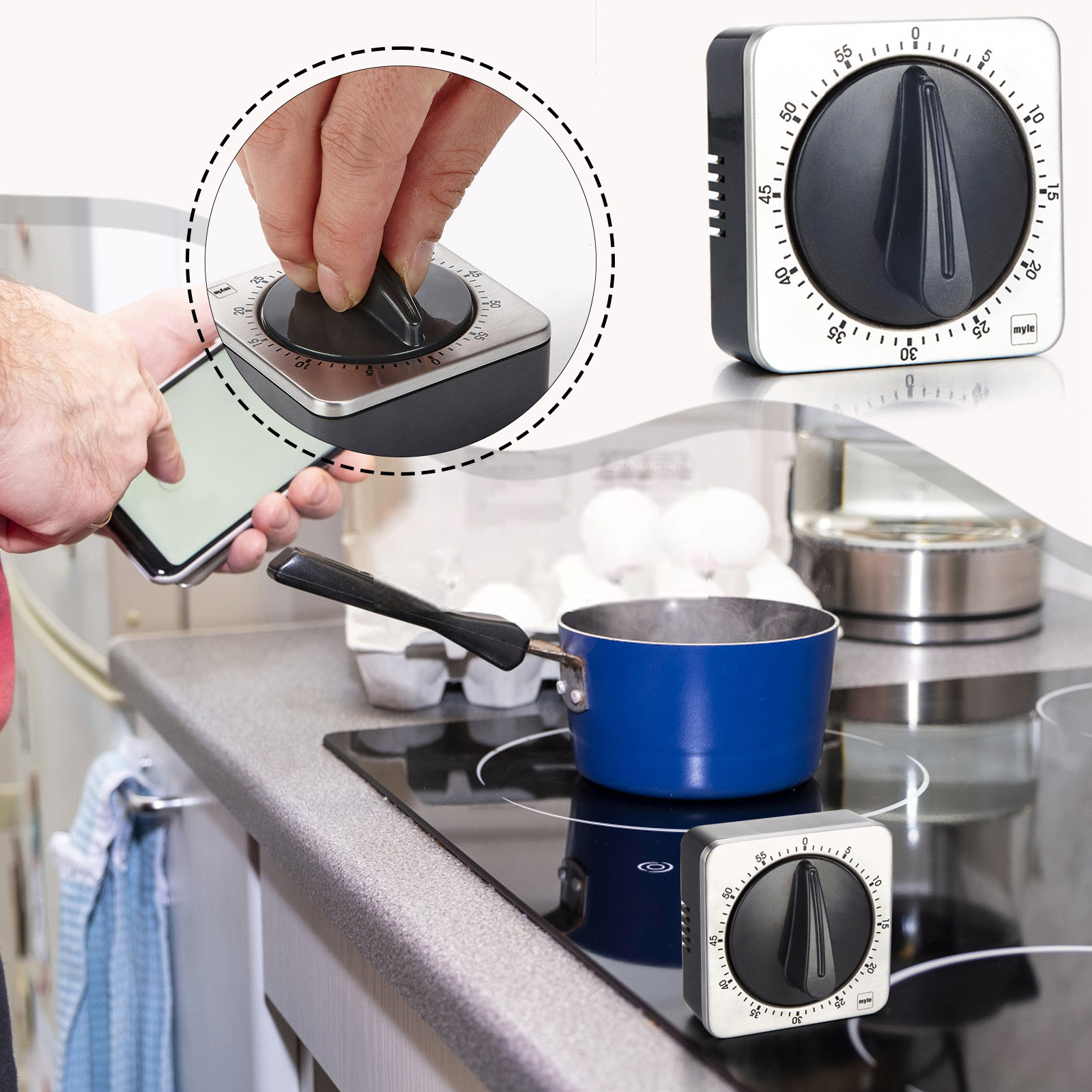 Kitchen Magnetic Countdown Tim - Baking Kitchen Set Up 评论和价格