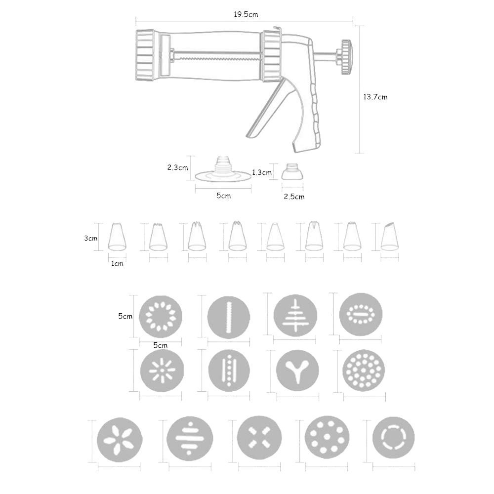 LMETJMA Cookie Press Kit Biscu - Piping Bag Disposable 评论和价格