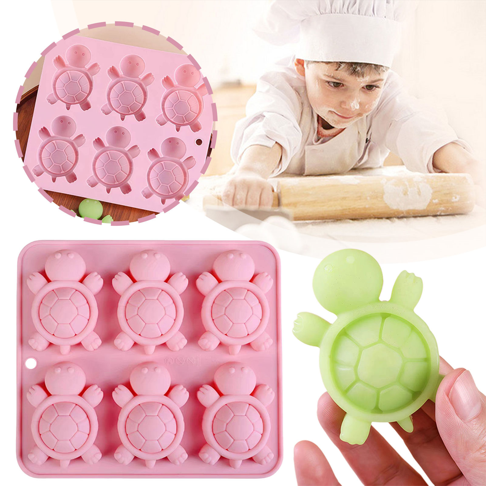 Turtles Ice Tray 3D Tortoises  - Kitchen Baking Supplies 评论和价格