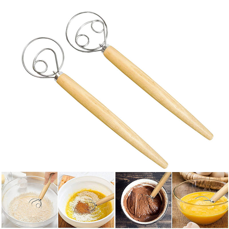 Large Hand Danish Dough Whisk  - Kitchen Baking Blender 评论和价格