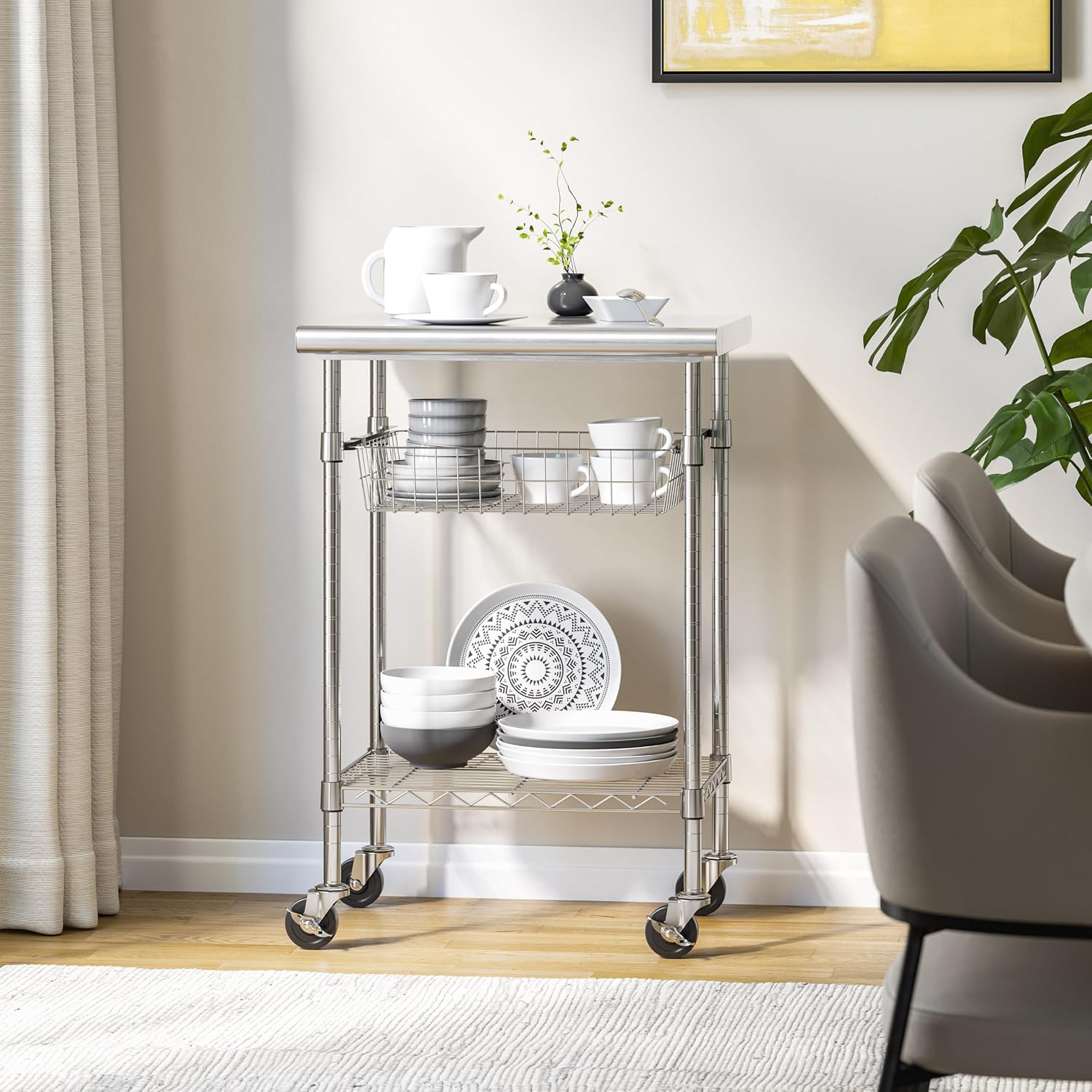 Stainless Steel Commercial Pre - Kitchen Baking Cart 评论和价格