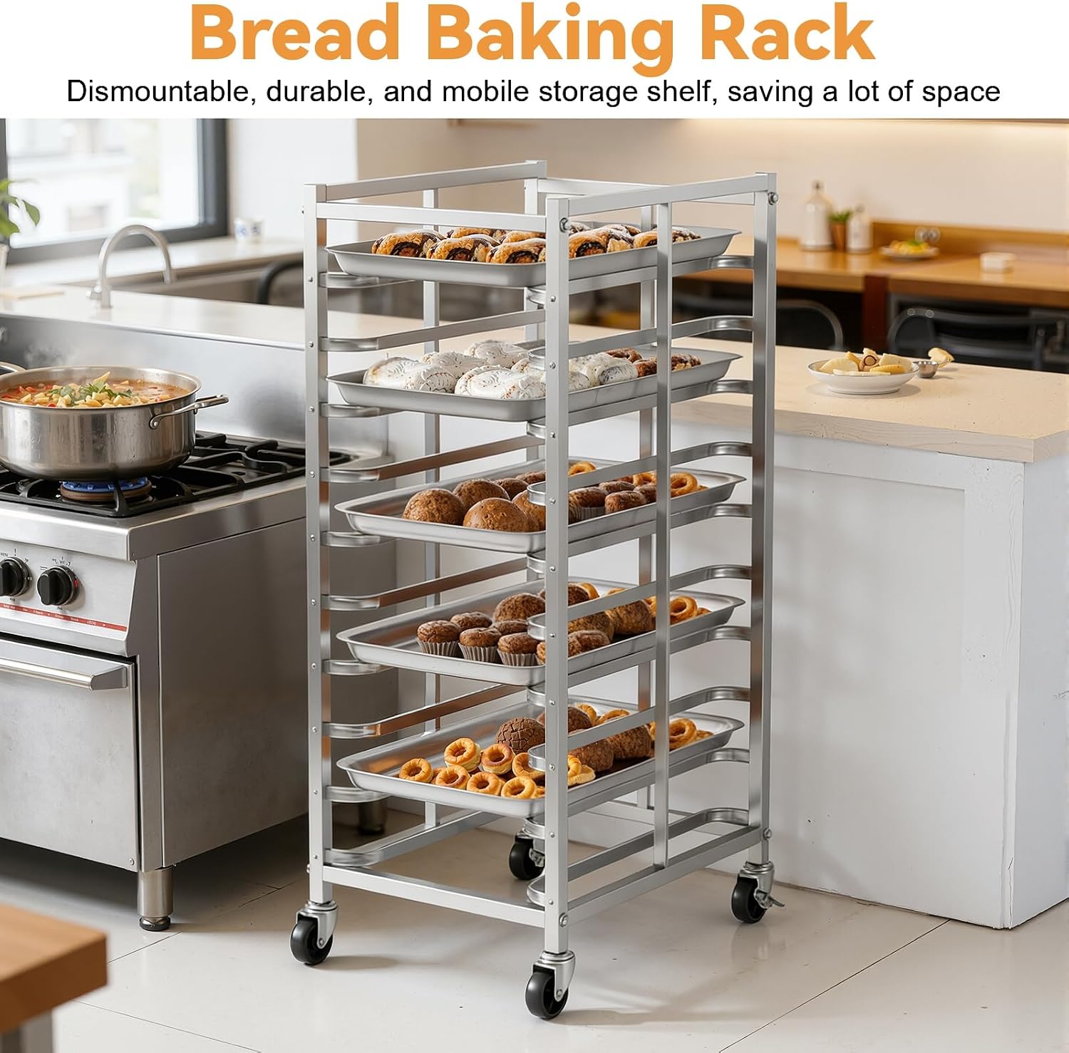 Commercial Stainless Steel Bak - Kitchen Baking Cart 评论和价格