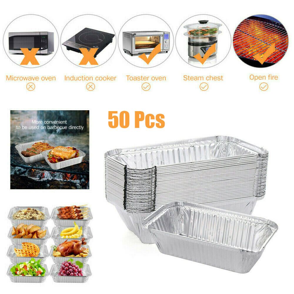 Disposable BBQ Drip Pans Alumi - Kitchen Baking Tray Organiser 评论和价格
