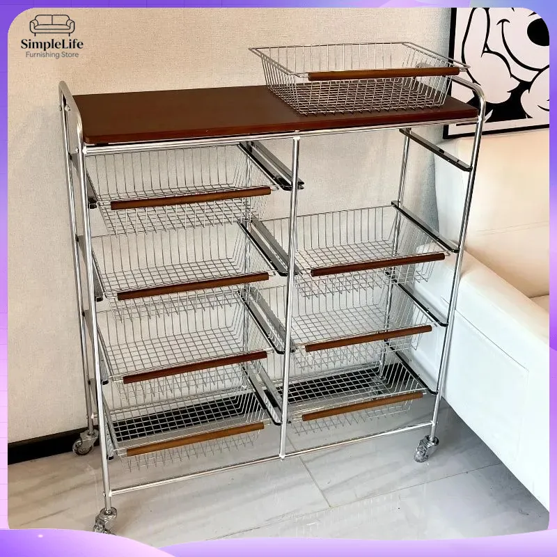 Retro Kitchen Cart with Wheels - Kitchen Baking Cart 评论和价格
