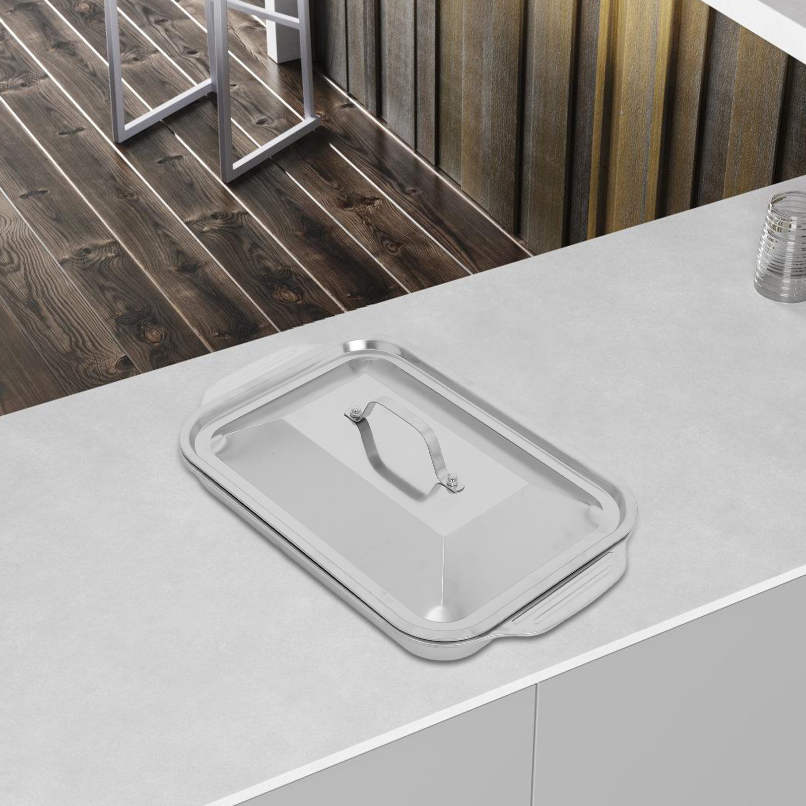 Stainless Steel Rectangular Gr - Kitchen Baking Dishes 评论和价格