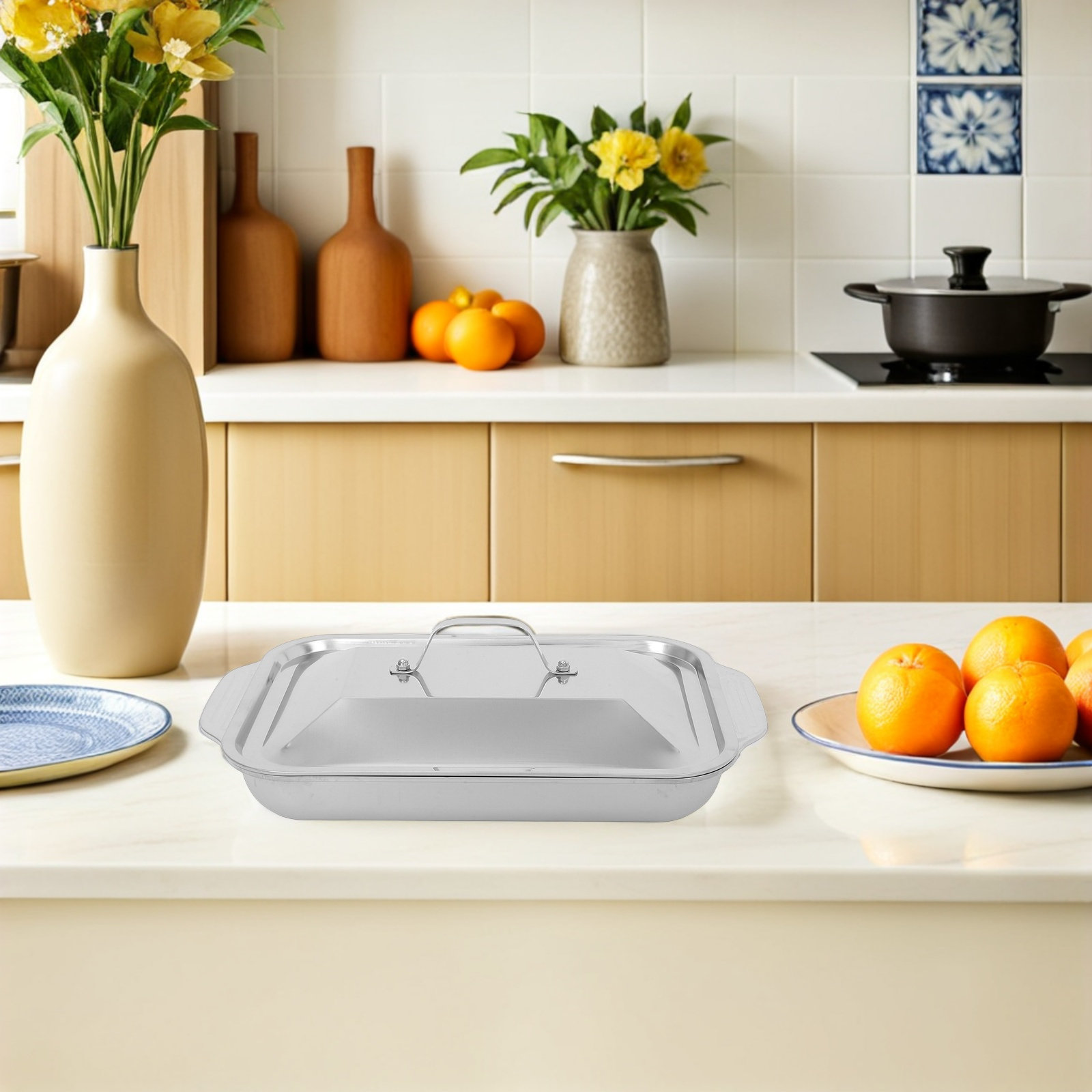 Stainless Steel Rectangular Gr - Kitchen Baking Dishes 评论和价格