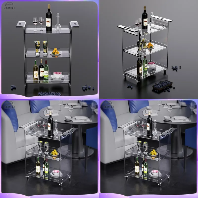Modern 3-Tier Kitchen Cart wit - Kitchen Baking Cart 评论和价格