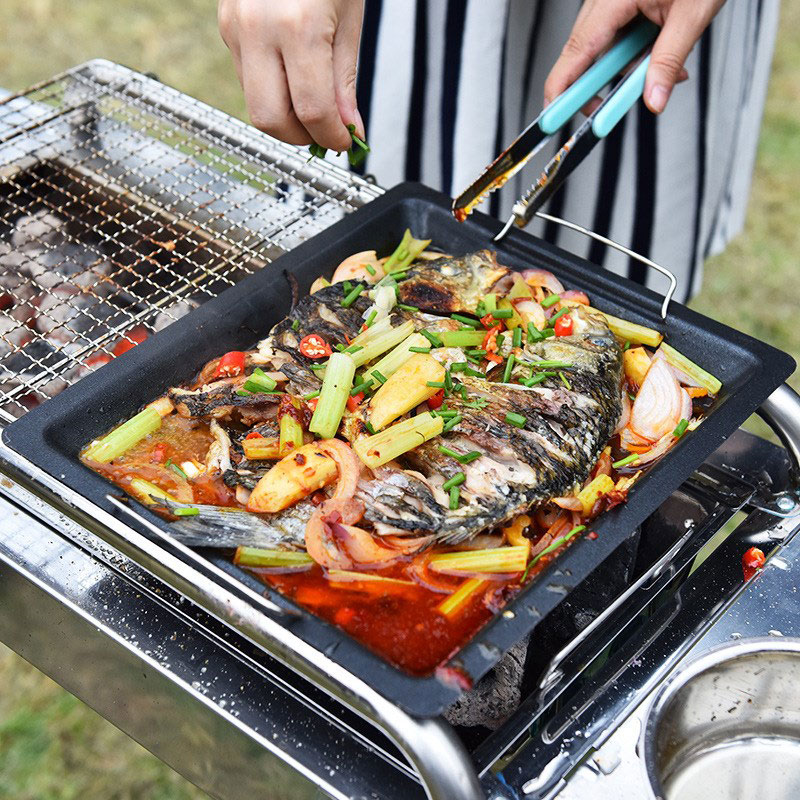 Outdoors Thick Square Grill Pa - Kitchen Baking Tray Organiser 评论和价格