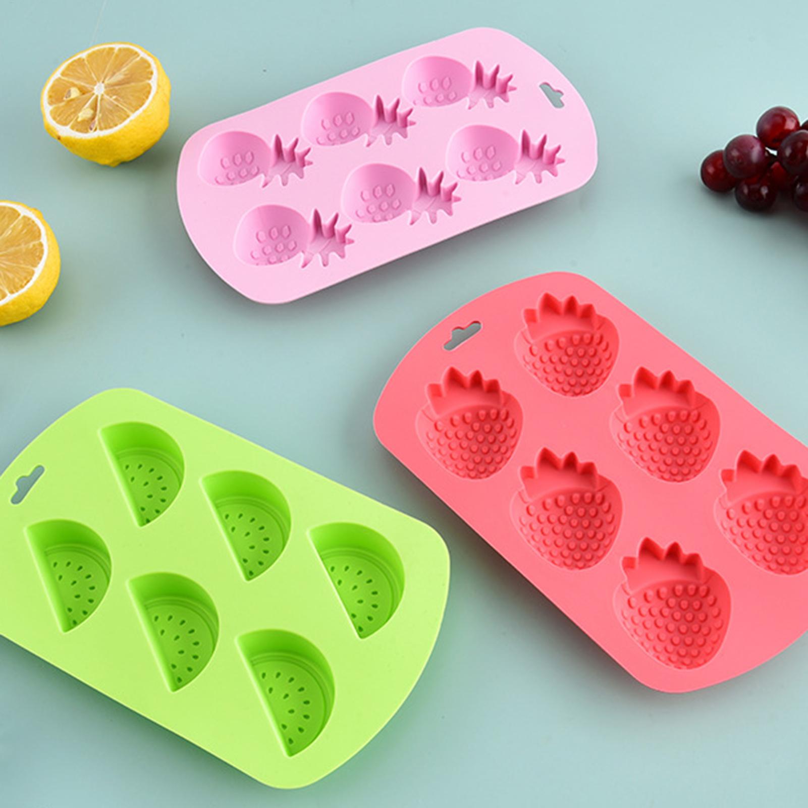 6 Cavity Fruit Shaped Silicone - Kitchen Baking Supplies 评论和价格