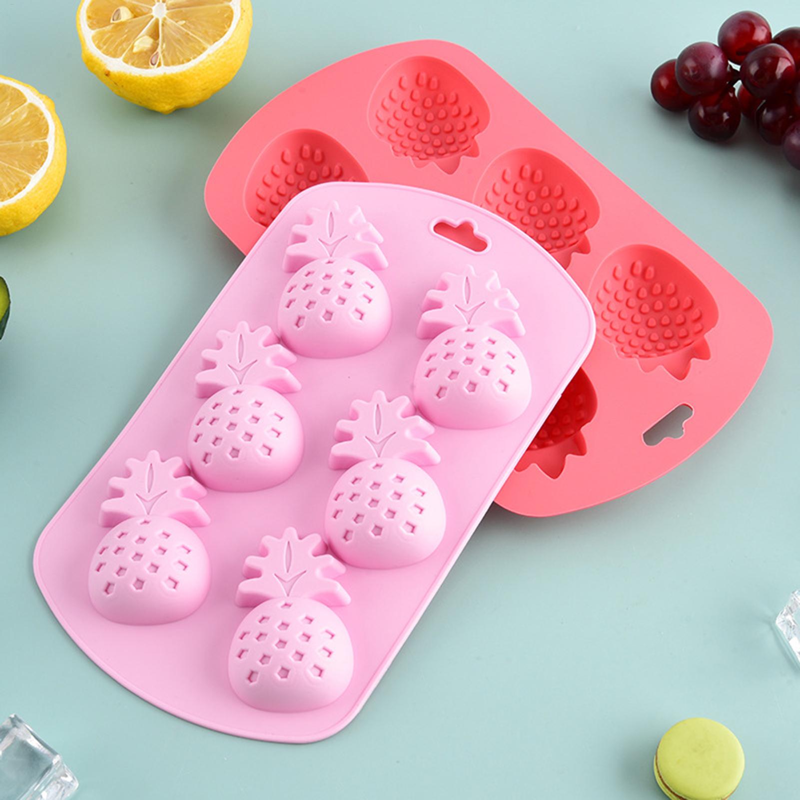 6 Cavity Fruit Shaped Silicone - Kitchen Baking Supplies 评论和价格