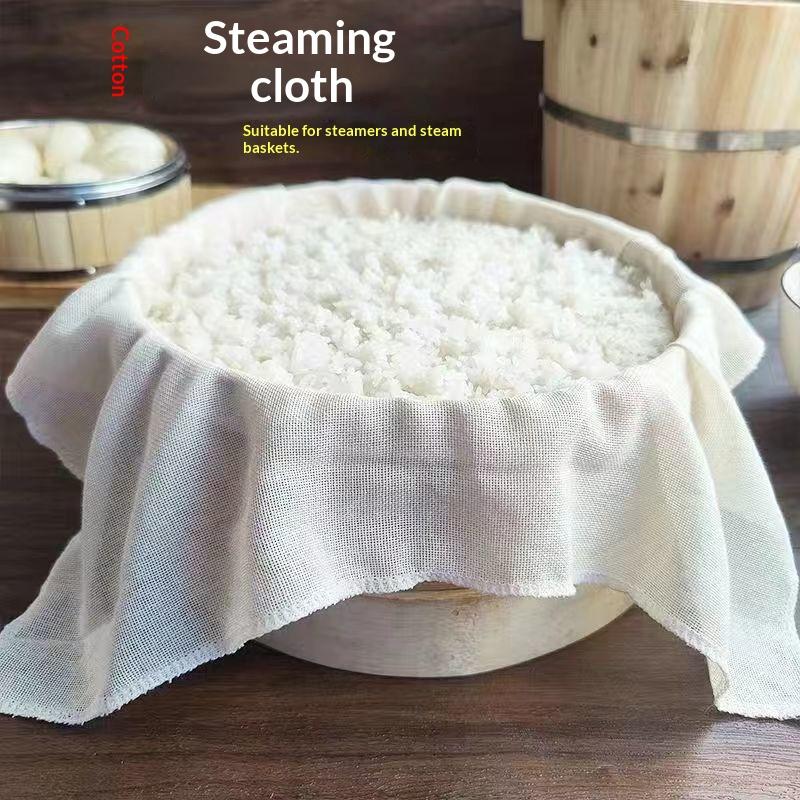 3Pcs Round Pure Cotton Steamer - Kitchen Accessories For Baking 评论和价格