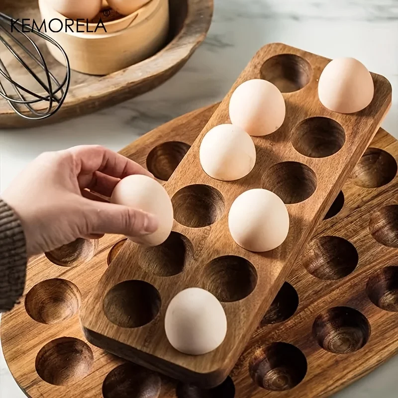KEMORELA 1PCS Modern Wooden Eg - Kitchen Baking Tray Organiser 评论和价格