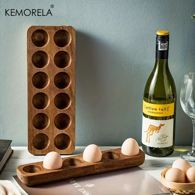KEMORELA 1PCS Modern Wooden Eg - Kitchen Baking Tray Organiser 评论和价格