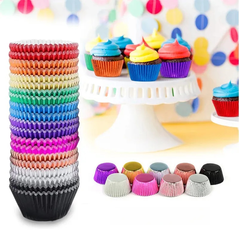 100 piece set of gold foil cup - Kitchen Baking Supplies 评论和价格