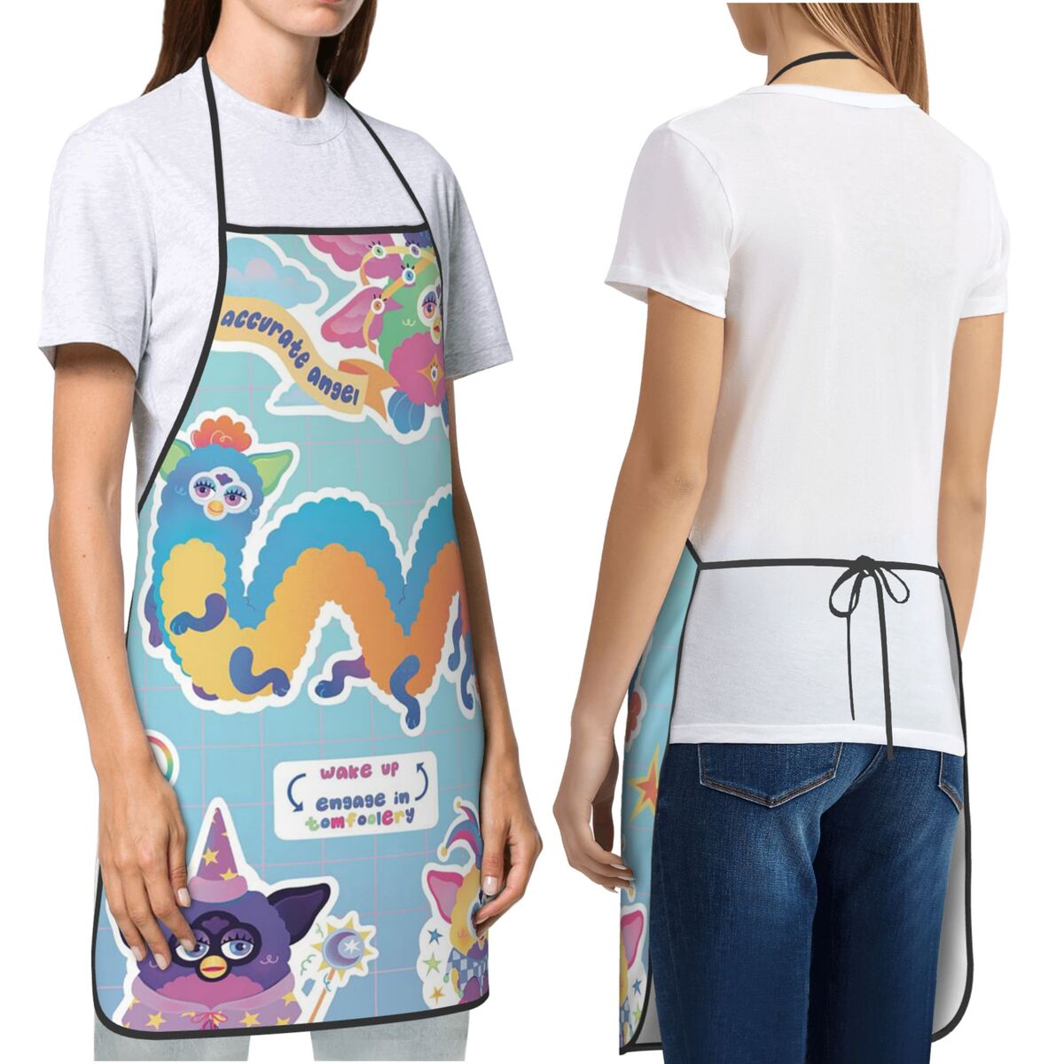 Nightmare Furby Cartoon Aprons - Kitchen Nightmares Baking 评论和价格