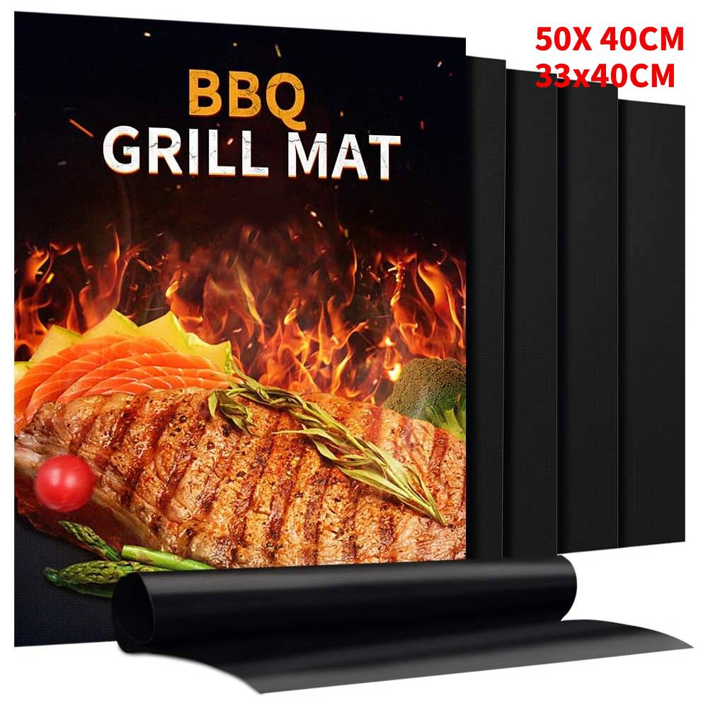 1-10PCS BBQ Grill Mat Non-stic - Kitchen Baking Tray Organiser 评论和价格