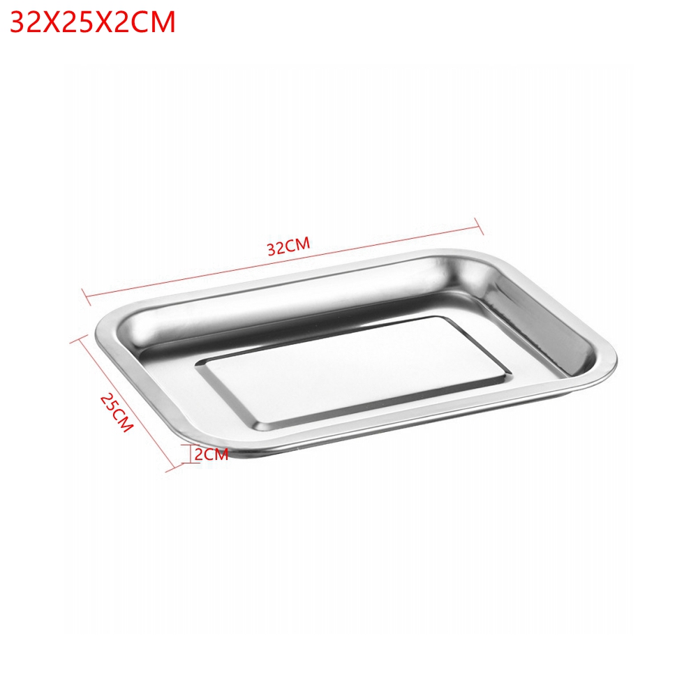 1PCS Stainless Steel Food Tray - Kitchen Baking Dishes 评论和价格