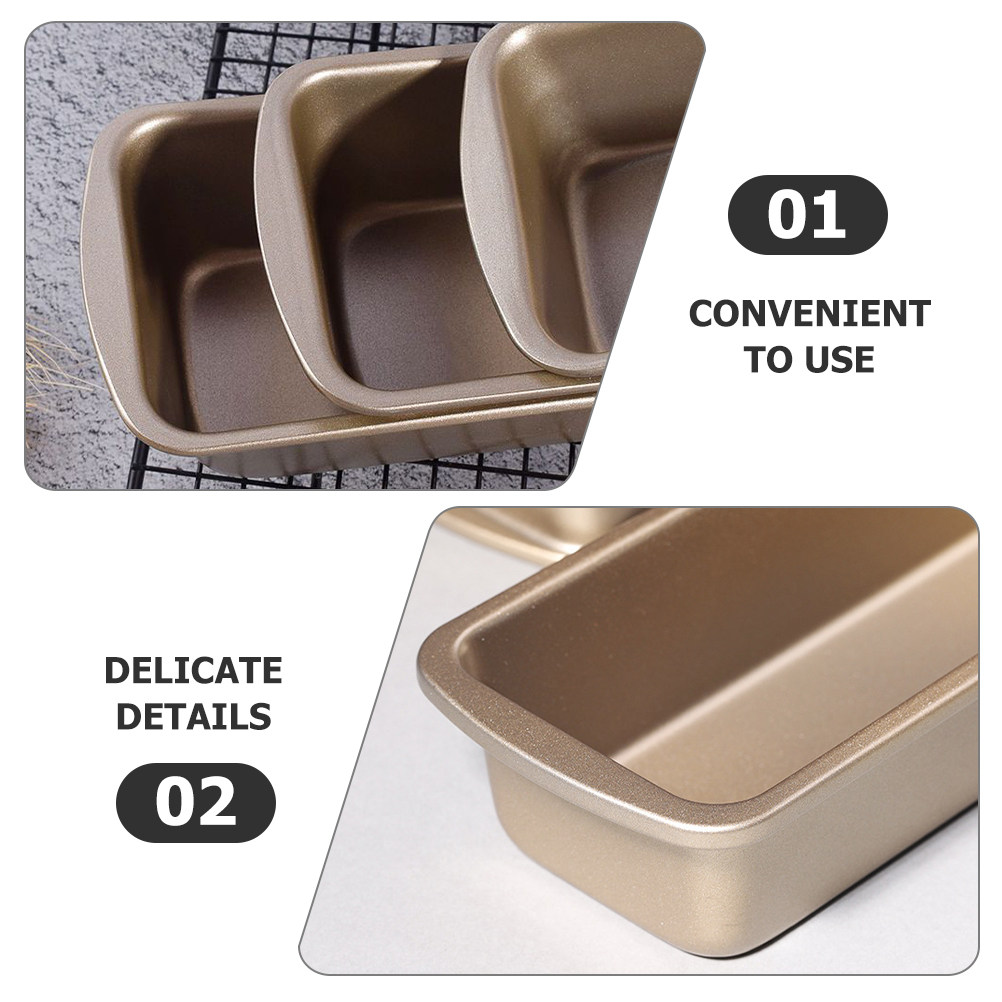 3Pcs Rectangular Loaf Pan Carb - Kitchen Baking Pan 评论和价格