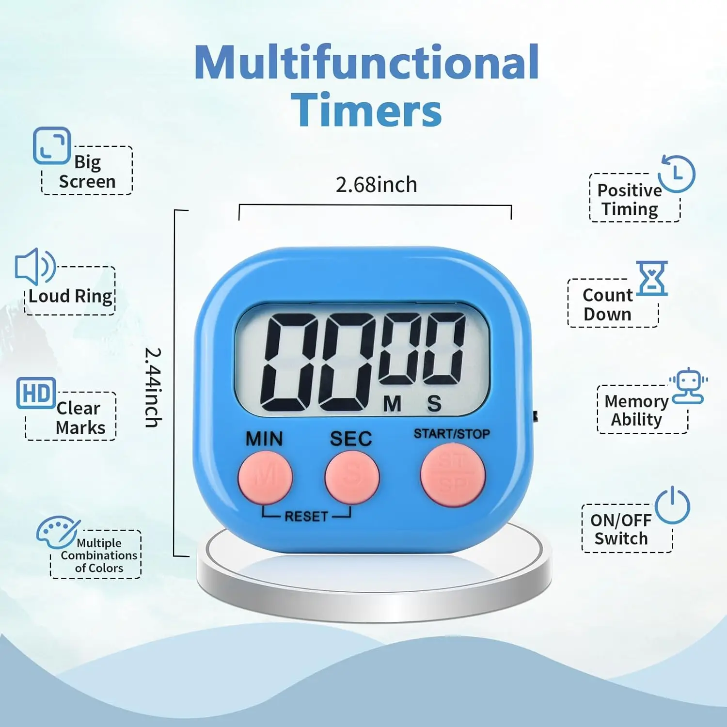 Magnetic Kitchen Timer Digital - Baking Kitchen Set Up 评论和价格