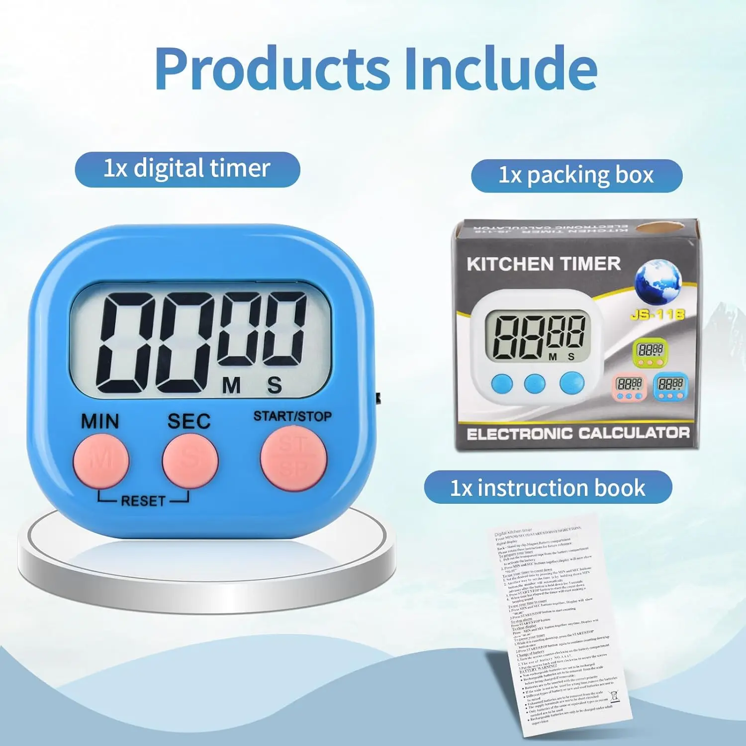 Magnetic Kitchen Timer Digital - Baking Kitchen Set Up 评论和价格