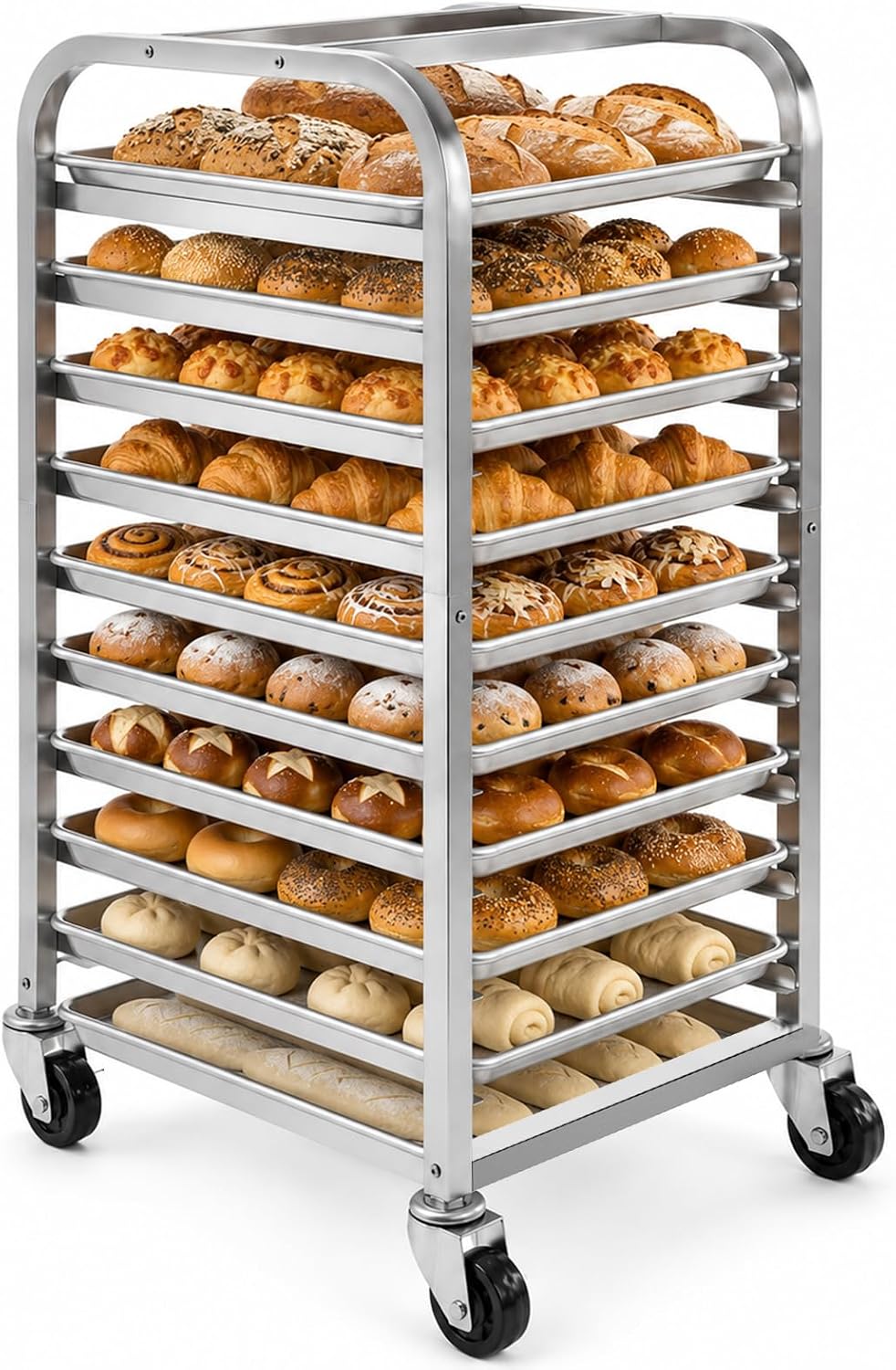 10 Tier Stainless Steel Sheet  - Kitchen Baking Cart 评论和价格