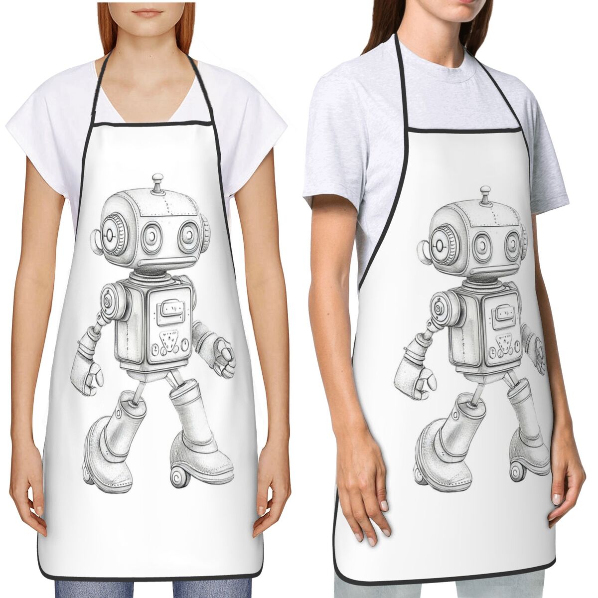 Retro Sketch Robot With Mechan - Kitchen Robot Baking 评论和价格