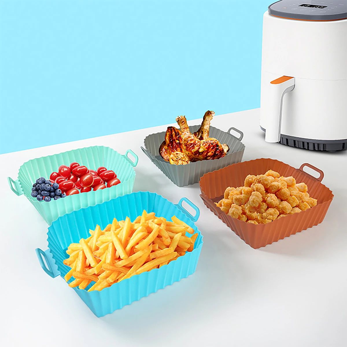 Silicone Fryer Mold Air Fryer  - Kitchen Baking Pan 评论和价格