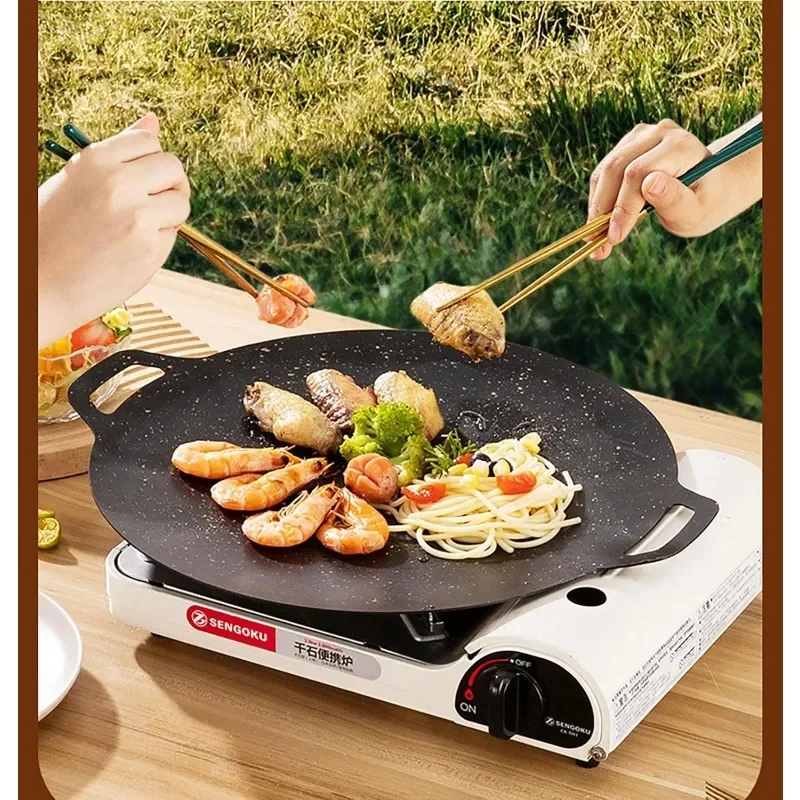 Thin Korean Grill Pan,Round BB - Kitchen Baking Tray Organiser 评论和价格
