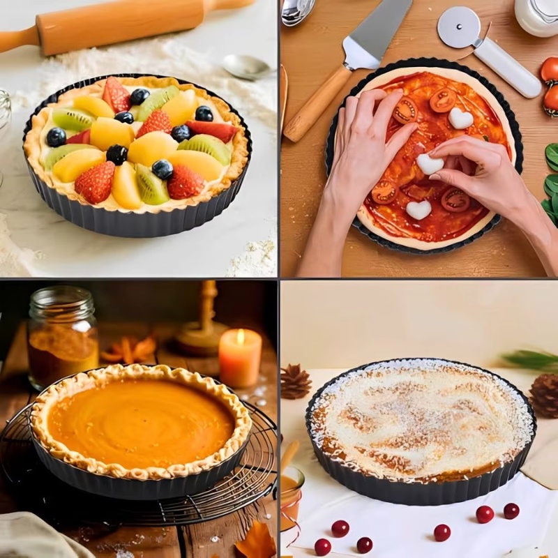 1pc Removable Bottom Fluted Ta - Kitchen Baking Pan 评论和价格