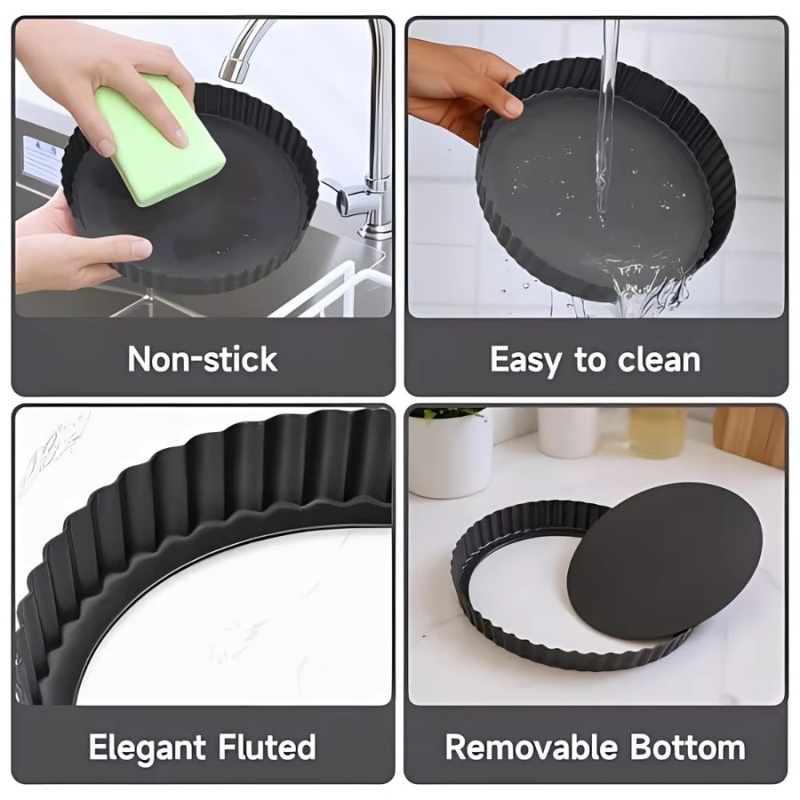 1pc Removable Bottom Fluted Ta - Kitchen Baking Pan 评论和价格